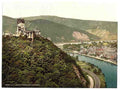 Vintage Lahneck Castle the Rhine A4 Photo Print