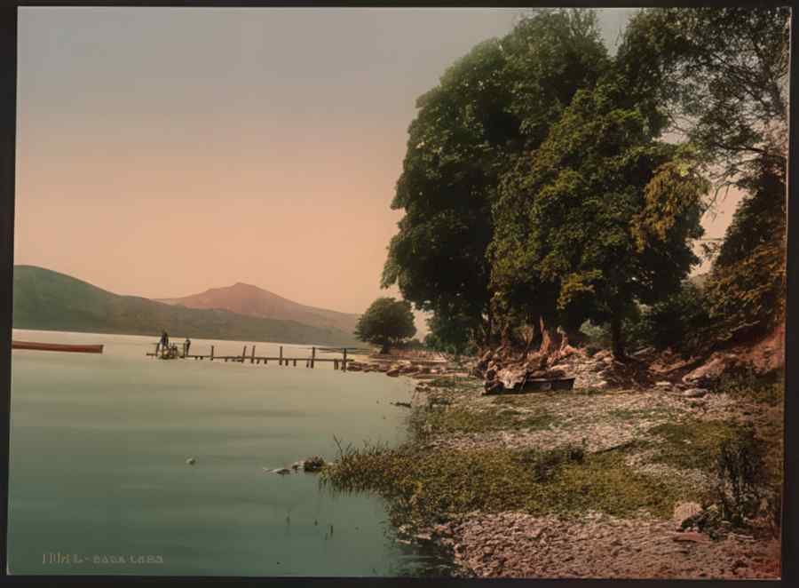 Vintage Lake Bala Wales A4 Photo Print