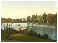 Vintage Lake in public garden Karlsruhe Baden A4 Photo Print