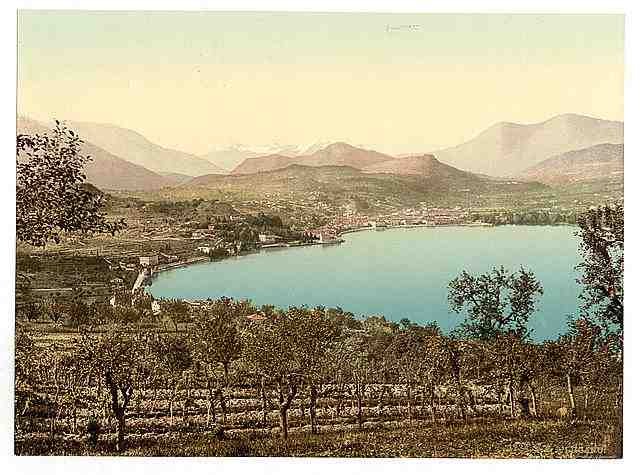 Vintage Lake of Lugano  Tessin A4 Photo Print