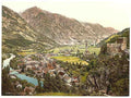 Vintage Landeck general view Tyrol A4 Photo Print