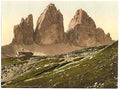 Vintage Landro the Three Spires and hut Tyrol A4 Photo Print