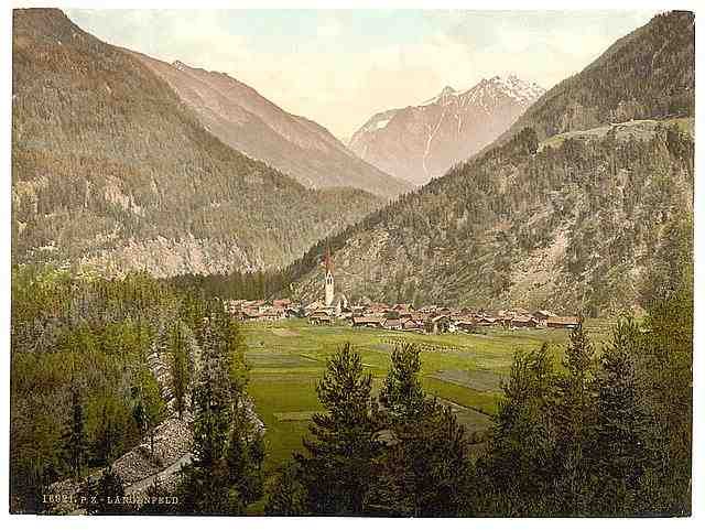 Vintage Langenfeld general view Tyrol A4 Photo Print