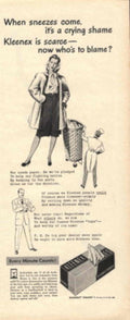 Vintage Laundry Kleenex 1940s Vintage Retro Advert Poster