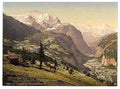 Vintage Lauterbrunnen Valley IV Bernese Oberland A4 Photo Print