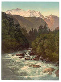 Vintage Lauterbrunnen Valley VIII Bernese Oberland A4 Photo Print