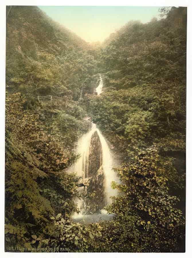 Vintage Laxey Doon Glen Waterfall Isle Of Man England A4 Photo Print