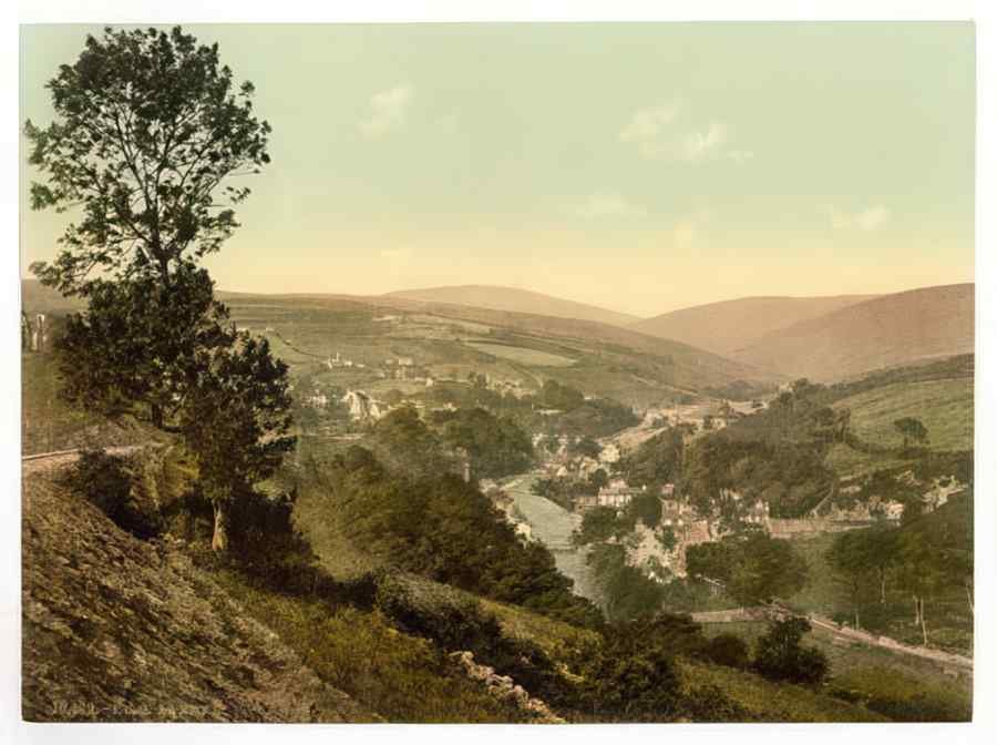 Vintage Laxey General View Isle Of Man England A4 Photo Print