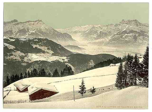 Vintage Leysin II Nand Canton of A4 Photo Print