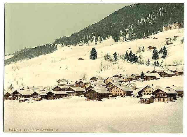 Vintage Leysin Nand Canton of 2 A4 Photo Print