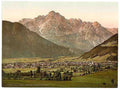 Vintage Lienz with the Spitzkolft Tyrol A4 Photo Print
