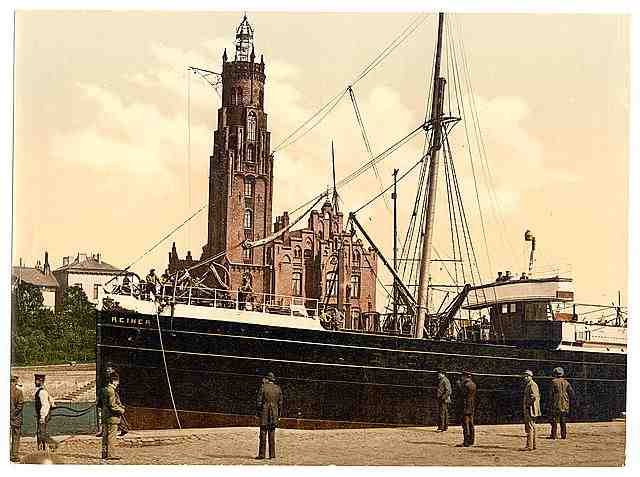 Vintage Lighthouse Bremerhafen Hanover A4 Photo Print