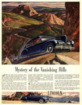 Vintage Lincoln Zephyr 1940s Vintage Retro Advert Poster