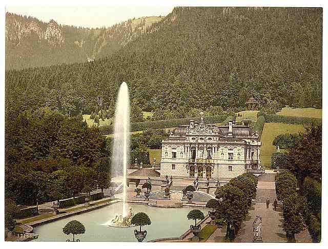 Vintage Linderhof Castle Upper Bavaria A4 Photo Print
