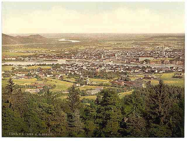Vintage Lintz II general view Upper Austria A4 Photo Print