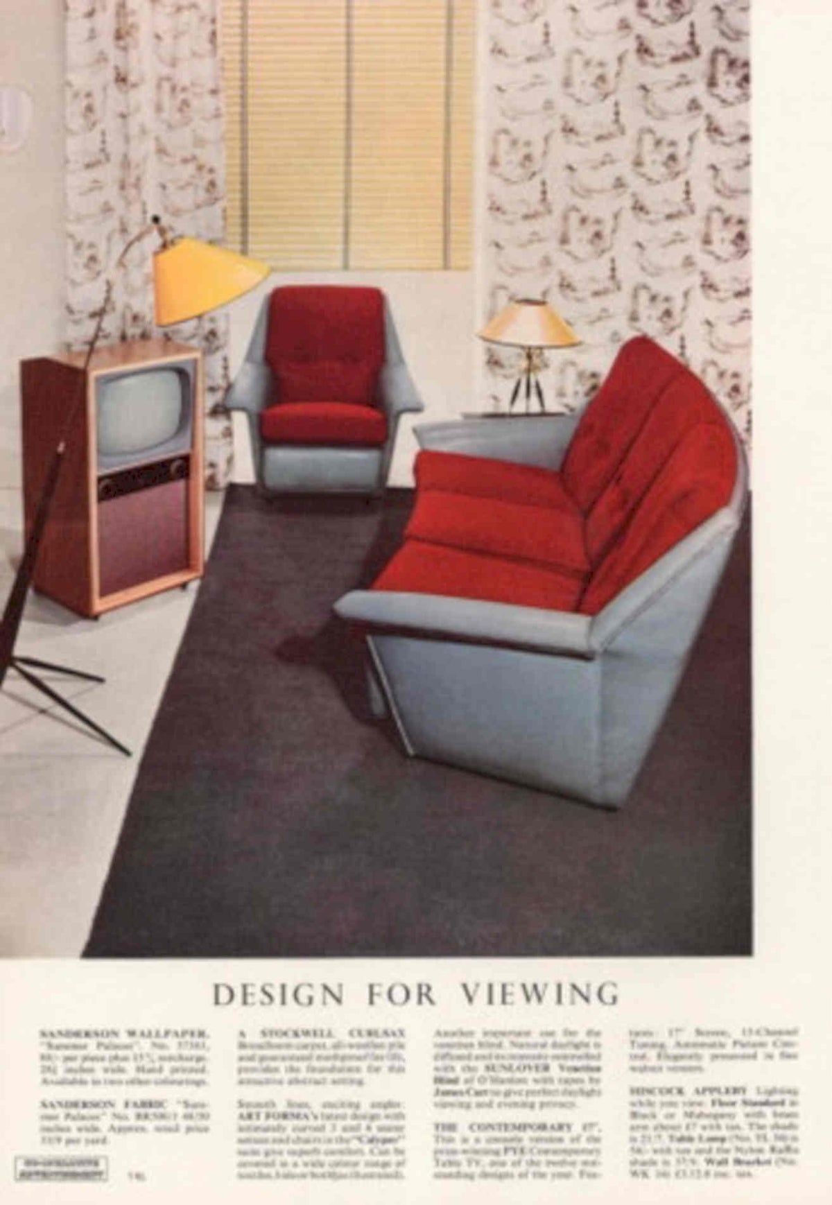 Vintage Living Room 1 1950s Vintage Retro Advert Poster