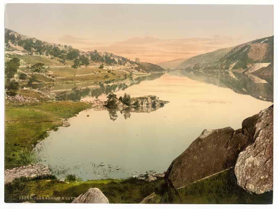 Vintage Llanberis And Lyn Peris Wales A4 Photo Print