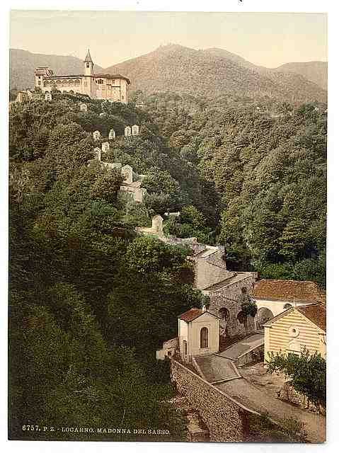 Vintage Locarno Madonna del Sasso Tessin A4 Photo Print