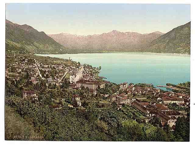 Vintage Locarno general view I Tessin A4 Photo Print