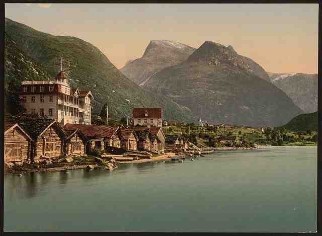 Vintage Loen Nordfjord A4 Photo Print