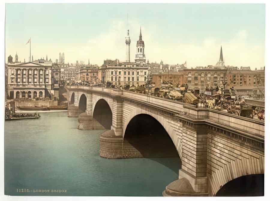 Vintage London Bridge London England A4 Photo Print