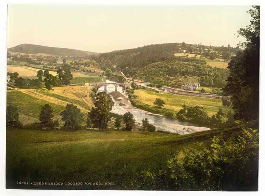 Vintage Looking Towards Ross Kerne Bridge England A4 Photo Print