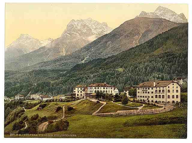 Vintage Lower Engadine  Grisons A4 Photo Print