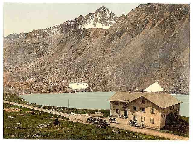 Vintage Lower Engadine Fluela Hospice Grisons A4 Photo Print