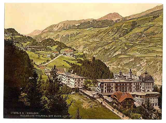 Vintage Lower Engadine Vulpera and Fetan II Grisons A4 Photo Print