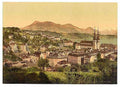 Vintage Lucerne and the Rigi Lake Lucerne A4 Photo Print
