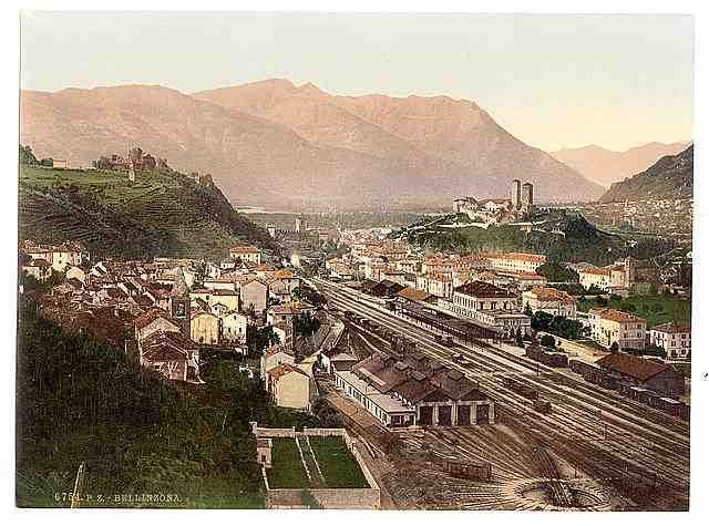 Vintage Lugano Bellinzona I Tessin A4 Photo Print