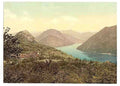 Vintage Lugano Monte Brè Tessin A4 Photo Print