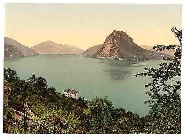 Vintage Lugano San Salvatore Tessin A4 Photo Print