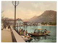 Vintage Lugano on the quay Tessin A4 Photo Print