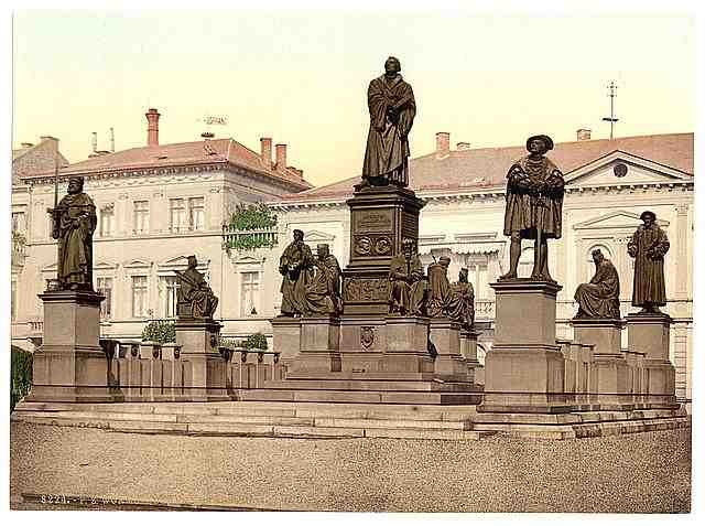 Vintage Luther Memorial Worms the Rhine A4 Photo Print