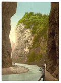 Vintage Lutschinen Aare Ravine III Bernese Oberland A4 Photo Print