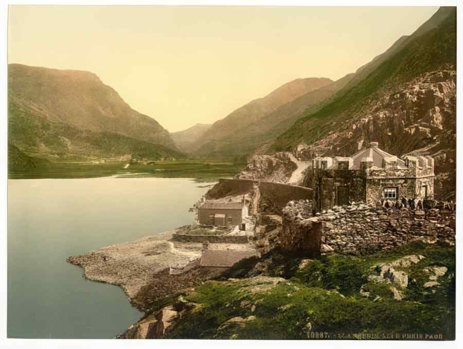 Vintage Lyn Peris Pass Llanberis Wales A4 Photo Print