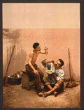 Vintage Macaroni seller Naples A4 Photo Print