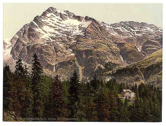 Vintage Maderanerthal Hotel Lake Lucerne A4 Photo Print