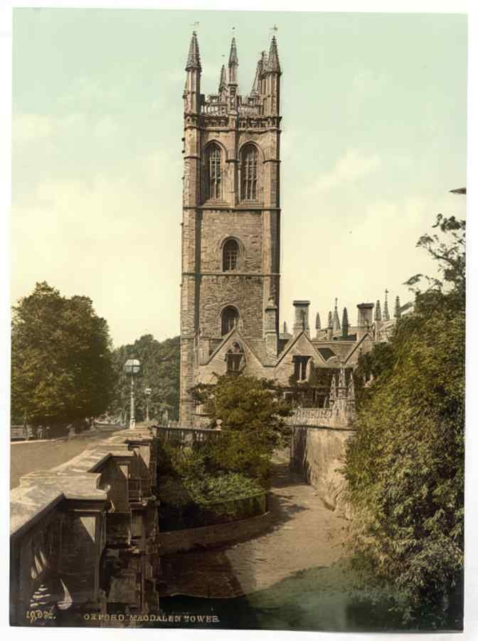 Vintage Magdalen Tower Oxford England A4 Photo Print