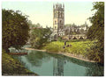 Vintage Magdalen Tower from the river Oxford A4 Photo Print