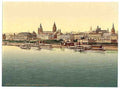 Vintage Mainz from Rhine Bridge the Rhine A4 Photo Print