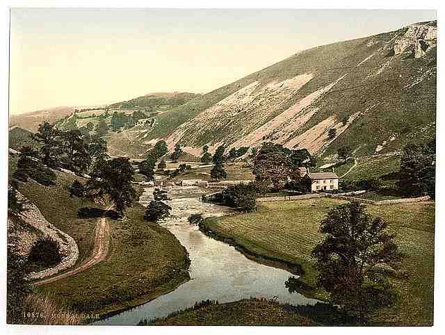 Vintage Mansal Dale I Derbyshire A4 Photo Print