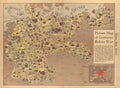 Vintage Map Germany Vintage Retro Advert Poster