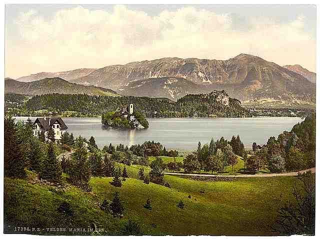 Vintage Maria Lake II Carniola A4 Photo Print