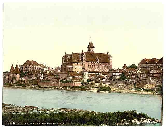 Vintage Marienburg southwest side Prussia A4 Photo Print