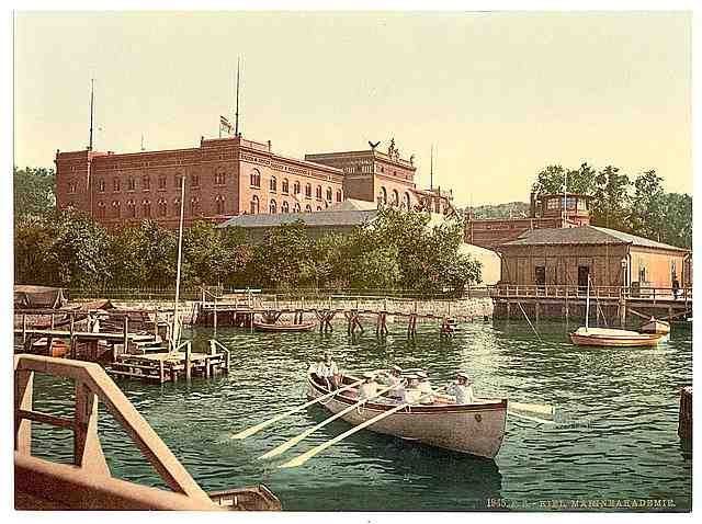 Vintage Marine Academy Kiel Schleswig Holstein A4 Photo Print