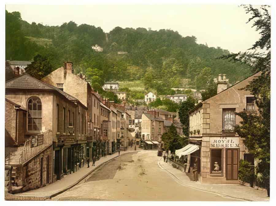 Vintage Matlock South Parade And Heights Of Abraham Derbyshire England A4 Photo Print