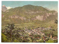Vintage Meiringen birds eye view Bernese Oberland A4 Photo Print