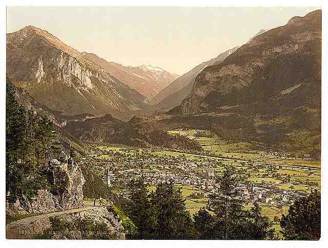 Vintage Meirngen II Bernese Oberland A4 Photo Print